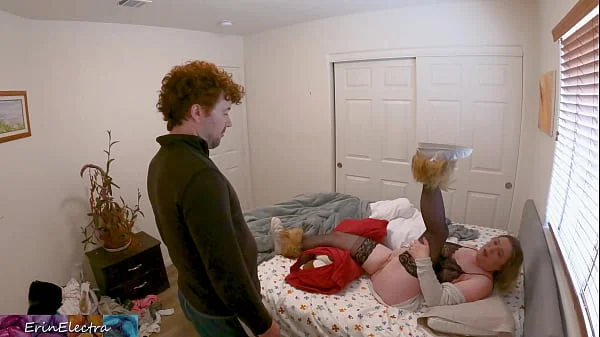 Stepmom's back hurt but she's too horny