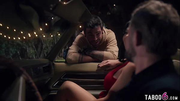 Huge boobs latina wife kinky public sex with husband and stranger