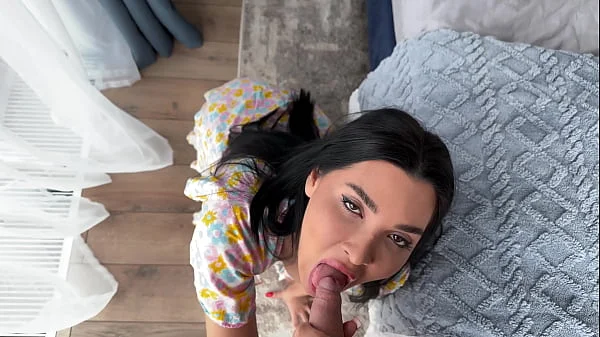 I got naked in front of my stepbrother! What a big cock he has