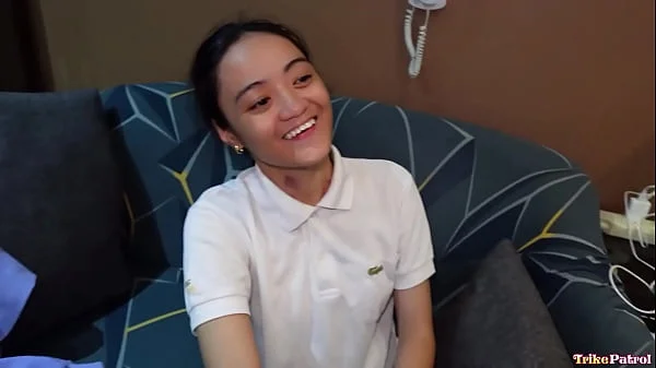 TrikePatrol Skinny Pale Pinay Teen Rides Big Cock