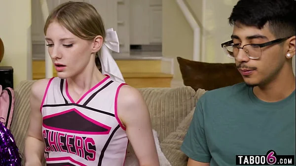 Shy virgin guy fucks the most popular teen cheerleader Melody Marks