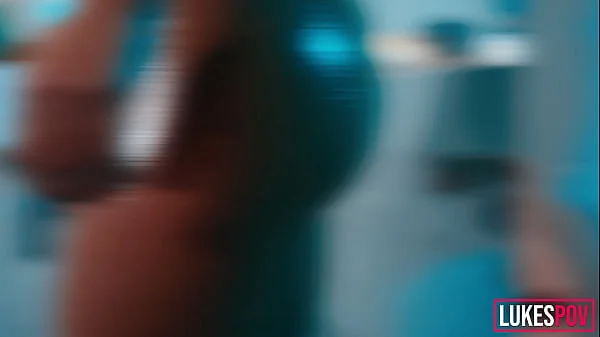 Big Boobs Fitness Model Oiled Up & Covered In Cum