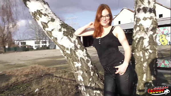 GERMAN SCOUT - Glasses Ginger Redheadh MILF Mona Einhorny First Time Porn at Hard Casting