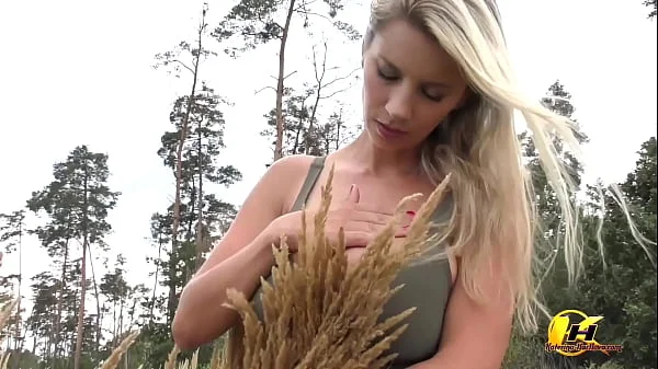 Milking Boobs and Suck Nipples Outdoor during sensual shooting on the lake