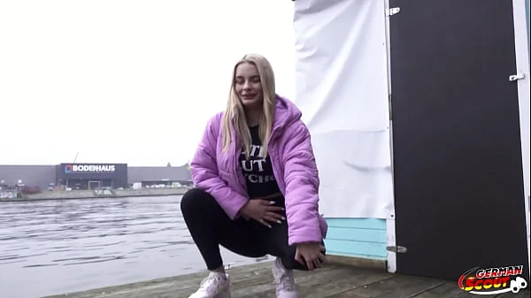 GERMAN SCOUT - Big natural Saggy Tits Nurse Naomi Love talk to Pick Up Casting Fuck