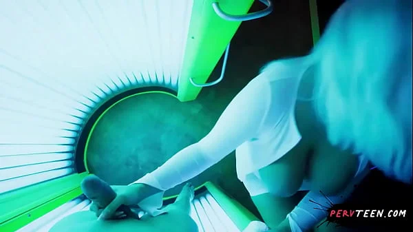 PervTeen – Sneaky Sex at Tanning Salon with Chubby Busty Teen