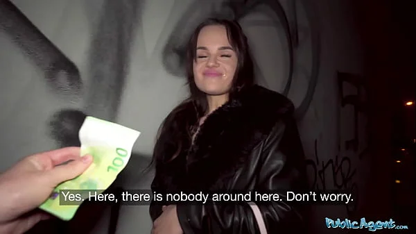 Public Agent She had cum on her face when I met her - WTF?