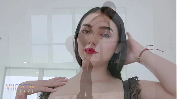 Beautiful hot Colombian Madison Stil getting fucked by 3 big cocks with intense double anal penetration, DP