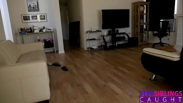 Horny Stepsis Avery Moon Gets Busted Riding Dildo in Kitchen