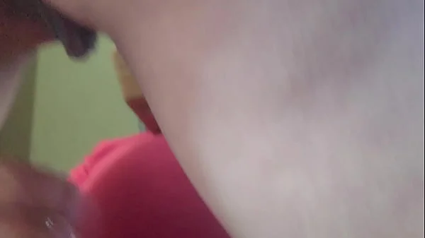 Cuckold wife dripping strangers creampie on husbands cock while he jerks off