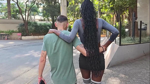 Jenny Pretinha, 20 years Brazilian tall ebony beauty with perfect breasts, gives her ass on the street for 10usd (DAP, Anal, 2on1, big cock, streetworker) OB532