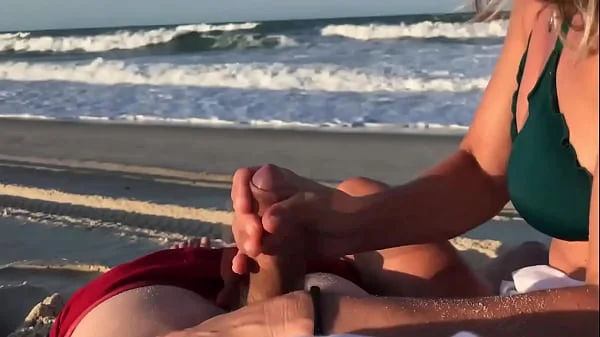 Milf jerks me off in front of everyone. Public ejaculation.