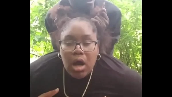 Fucking young thick big booty ebony slut out in public