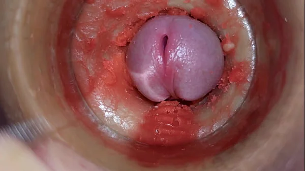 Camera Inside Deep Pussy Captures Huge Ejaculation of Sperm 4k