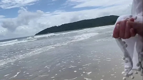 Crazy milf jerks me off in front of passersby