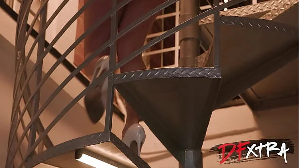 DFXtra - Busty Babe Gives Sloppy Blowjob To Monster Cocked BF