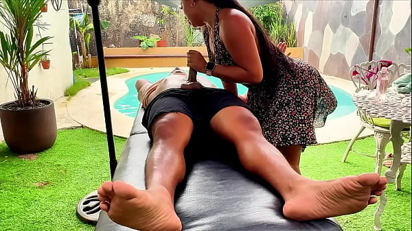 Tricked by horny stepmother, massage with happy ending