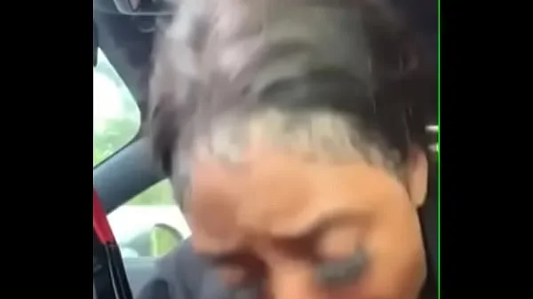 Black sister sucking bbc in car