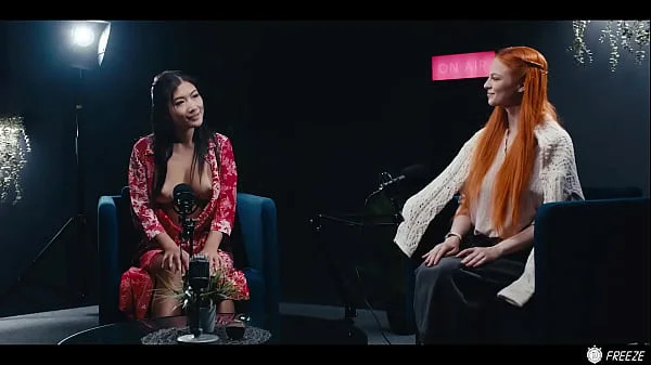 Lesbian Redhead Freezes Time And Makes Asian Babe Her Sex Slave - Lezdom Hardcore Sex