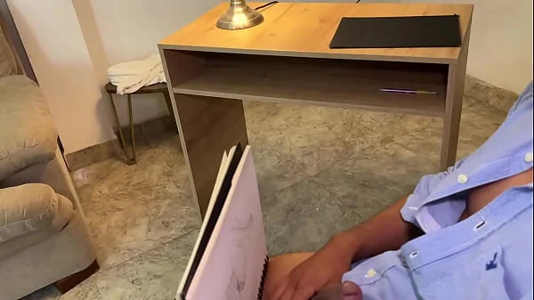 Muscular artist can't help getting hard while drawing a sexy busty MILF - Angel Cruz & Silvana Lee