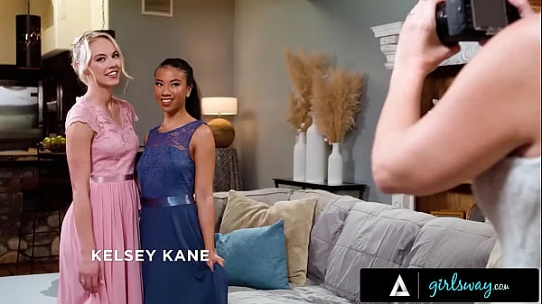 GIRLSWAY - Stepsisters Ameena Green & Kelsey Kane Pose For Stepmom Annie King’s Prom Night Pics