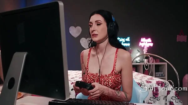 Taking A Break From Streaming To Address The Wetness Caused By Her Friends Neck Massage