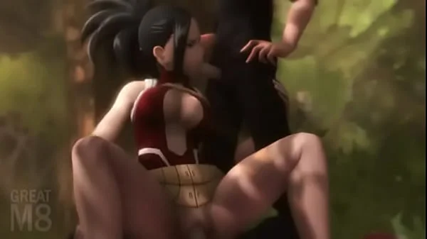 My Hero Academy Hentai - Training Session Momo Yaoyorozu X Todoroki X Tokoyami [SFM With Sound]