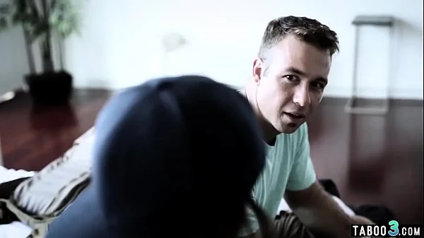 Stepbrother converting his lesbian teen stepsister