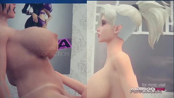 Lesbian futanari cosplay 3d animation