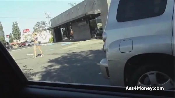 Broke blonde fixes money problems by bending over