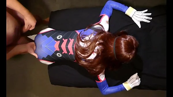Overwatch Cosplay - Tiny D.Va Moans on Super Thick Cock and gets No Mercy from Somegirth