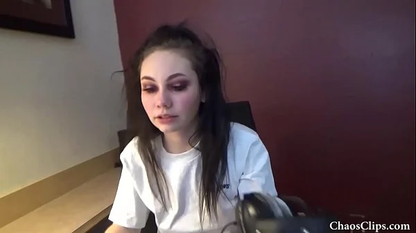 18 year old Lenna Lux masturbating in headphones