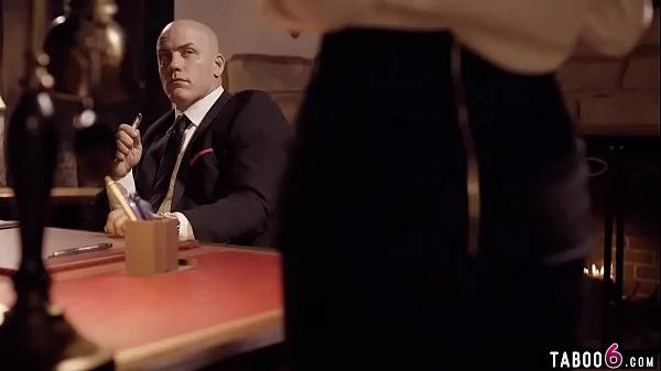 Young secretary in lingerie always pleases her boss