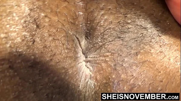Hairy Ass Bootyhole Close Up And Anal Fingering In SlowMotion Of Thick American Woman, Thong Pulled Down To Her Curvy Thighs , Thumb Stuck Into Her Dirty Butthole, Poking Anus In and Out Sensually By Msnovember