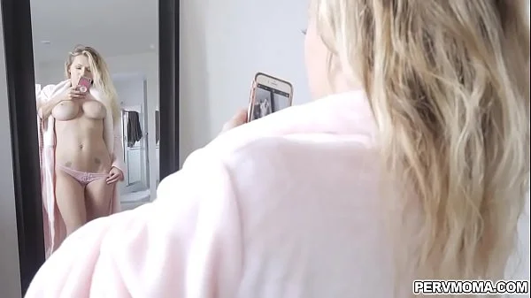 Stepmom sends stepson some photos showing off her cans!