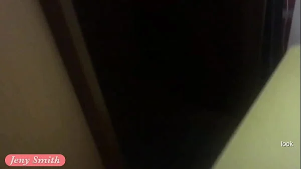 Jeny Smith caught by angry guard while she trying to spend the night in a shop naked!