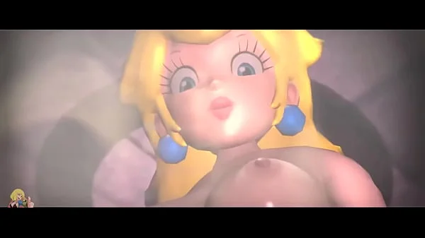 Giantess Peach with Samus and Princess Zelda - Super Mario (Rule 34)