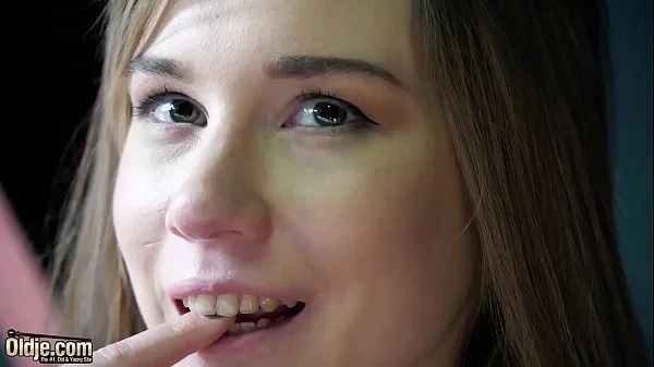 Amazing teen amateur getting pussy fucked by grumpy old man cock she gets fucked doggystyle and takes cumshot in mouth