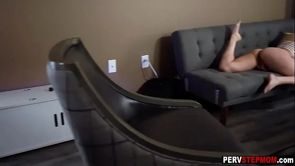 Spying stepson caught a dirty MILF stepmom with porn