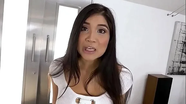 His stepfather helped his stepdaughter from and got a Blowjob and hot sex