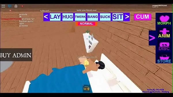 A Hot Blonde Roblox Lesbian licks a Nervous Latino girl as she moans