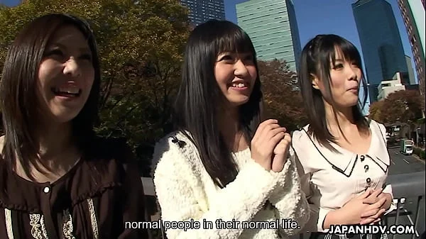 Japanese gal, Kotomi Asakura shares a guy with friends, uncensored