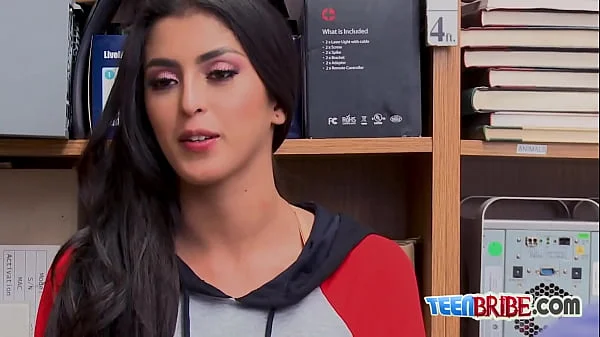 HORNY teen caught stealing gets FUCKED in the OFFICE