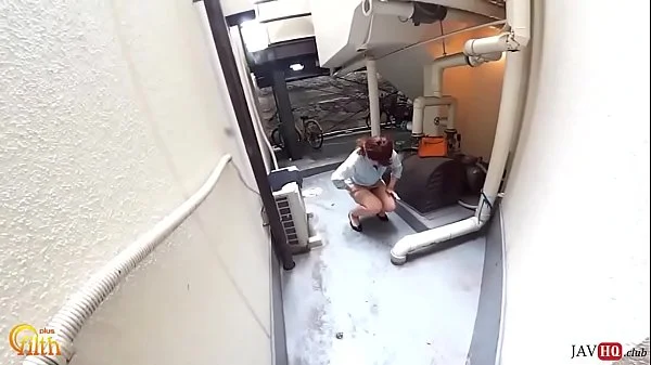 Wetting herself in the street