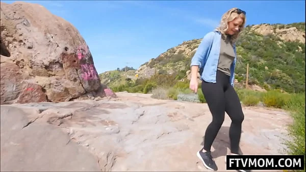 Hot blonde milf flashing tits ass and pussy