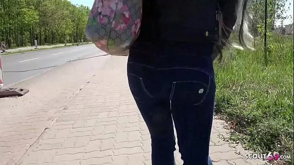 GERMAN SCOUT - Big Boobs MILF Barbie Sins Talk To Fuck At Street Casting For Money