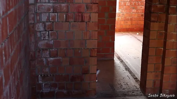 Russian Girl Sasha Bikeyeva - Fit girl caught by a Construction worker when she masturbated at a construction site after a run - ENGLISH SUBTITLES