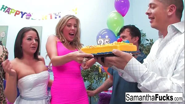 Samantha celebrates her birthday with a wild crazy orgy