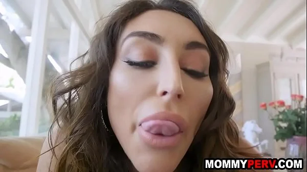 Hot milf stepmom comes home to fuck stepson