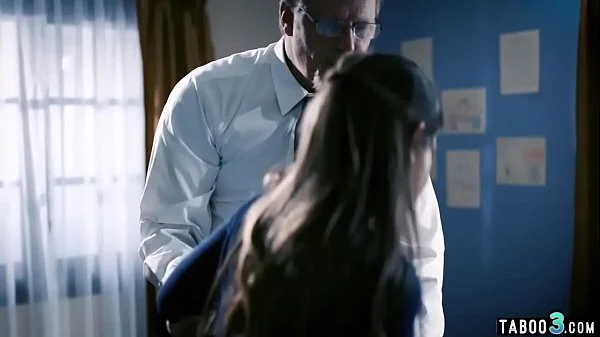 Corrupt bishop manipulates naive teen slut into fuck